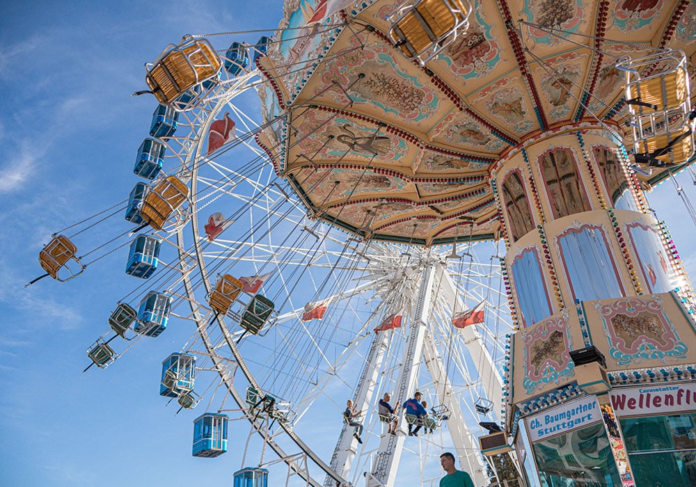 Riesenrad auf dem Cannstatter Wasen in Stuttgart.